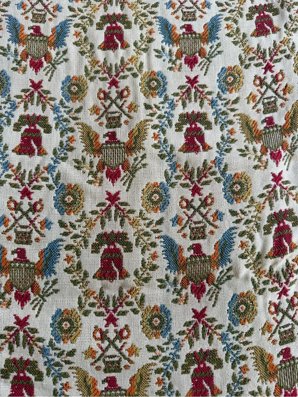 VTG Embroidered Floral Tapestry Chair Cushion Set - Gold Trim